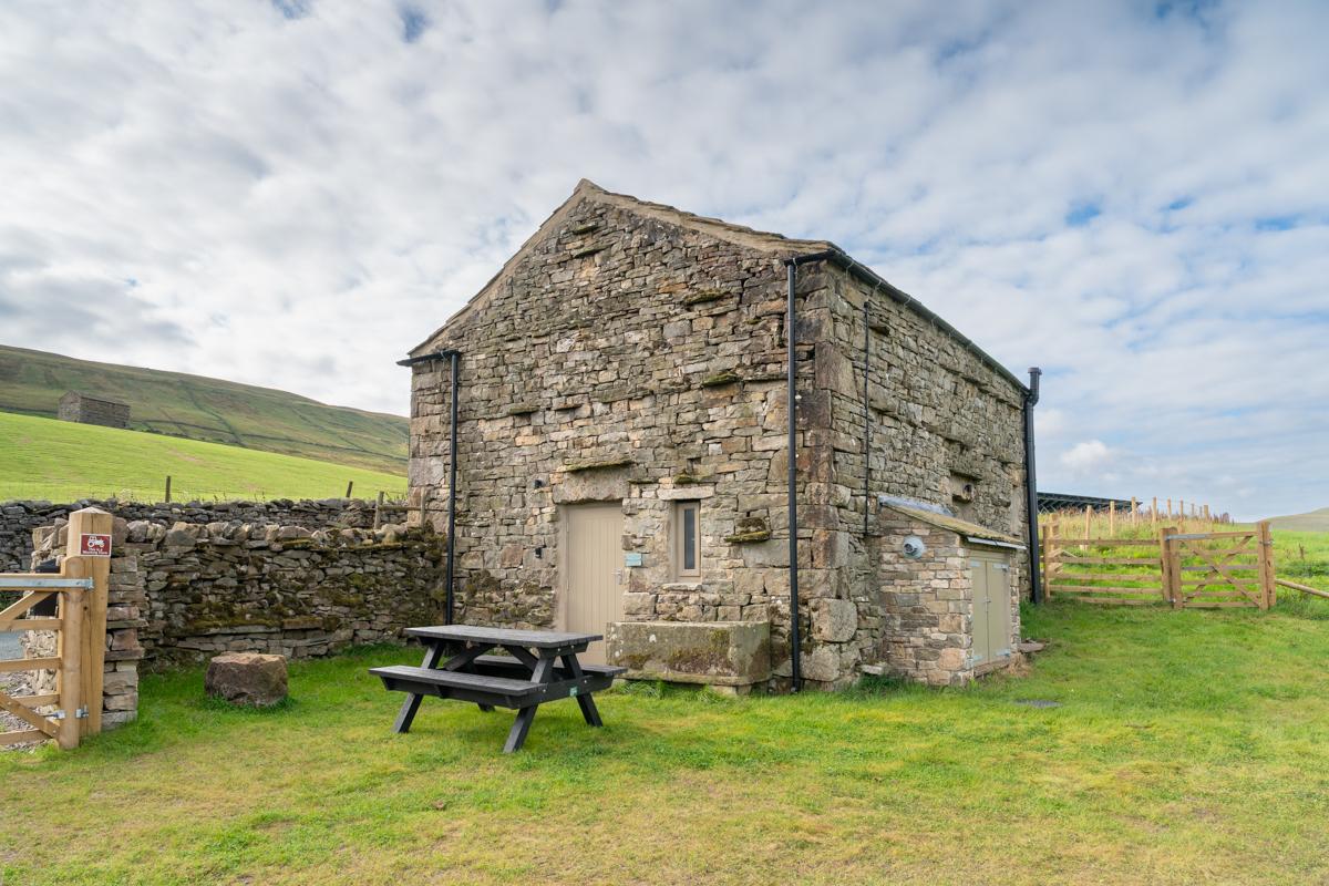 View of Aysgill Camping Barn main entrance 